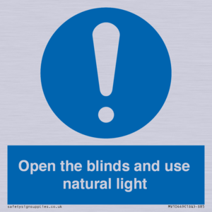 Open the blinds and use natural light